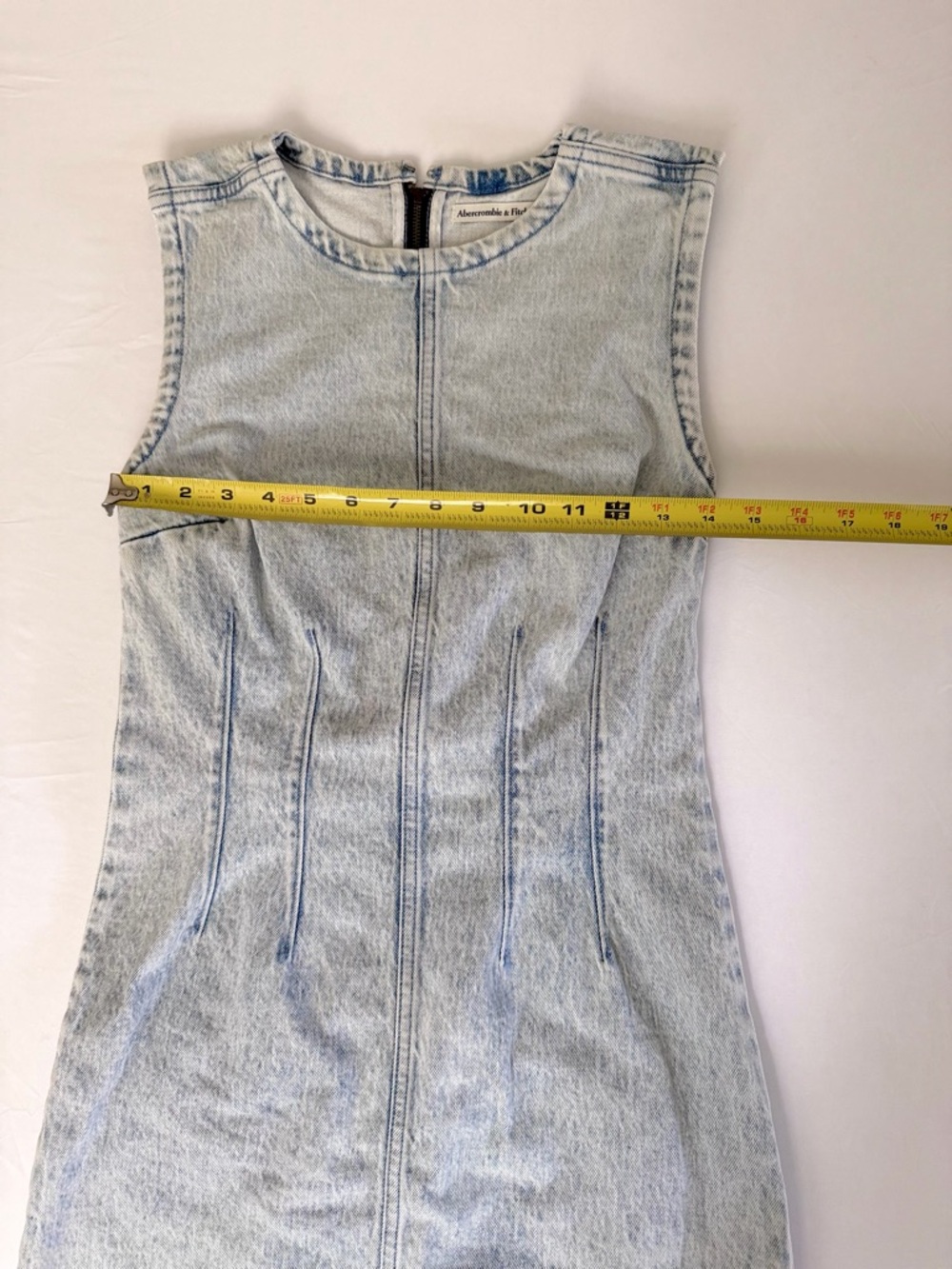 Abercrombie & Fitch Shell Denim Light Wash Mini Dress XS - Picture 10 of 14